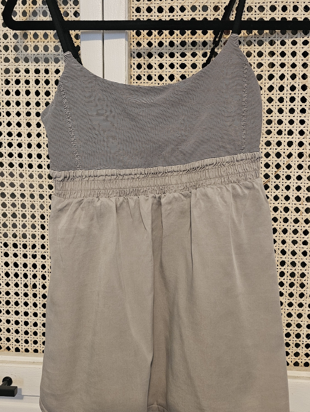 lululemon athletica Striped Bust Tank Top in Light Gray and Black